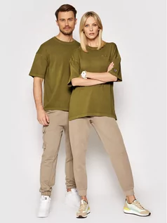 Koszulki i topy damskie - Champion T-Shirt Crewneck 216205 Zielony Relaxed Fit - grafika 1