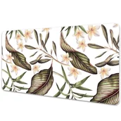 Podkładki na biurko - Ochronna mata na biurko Liście i kwiaty 90x45 cm - miniaturka - grafika 1