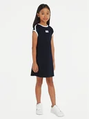 Sukienki i spódniczki dla dziewczynek - Tommy Hilfiger Sukienka codzienna 1985 KG0KG07933 Granatowy Regular Fit - miniaturka - grafika 1