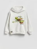 Bluzy dla chłopców - Reserved - Bawełniana bluza SpongeBob - jasnoszary - miniaturka - grafika 1