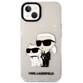 Karl Lagerfeld Obudowa dla telefonów komórkowych IML Glitter Karl and Choupette NFT na Apple iPhone 13 KLHCP13MHNKCTGT przezroczysty - Etui i futerały do telefonów - miniaturka - grafika 1