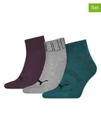 Skarpetki męskie - Puma Skarpety (3 pary) w kolorze fioletowo-szaro-zielonym - miniaturka - grafika 1