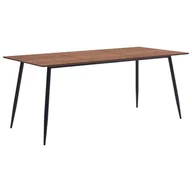 Stoły - vidaXL Stół do jadalni, brązowy, 180 x 90 x 75 cm, MDF - miniaturka - grafika 1