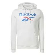 Bluzy męskie - Męska Bluza REEBOK RI FLC BIG LOGO HOOD H54805 – Biały - miniaturka - grafika 1