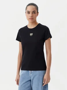 PINKO T-Shirt Bussolotto 100355 A2OD Czarny Regular Fit - Koszulki i topy damskie - miniaturka - grafika 1