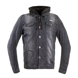 W-TEC Męska jeansowa letnia kurtka motocyklowa W-TEC Kafec z kapturem, Czarny, 5XL 23140-5XL - Odzież motocyklowa - miniaturka - grafika 1