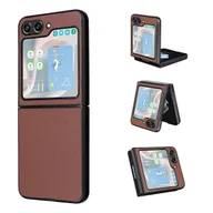 Etui i futerały do telefonów - Pokrowiec König Design kompatybilny z Samsung Galaxy Z Flip5 5G - plastikowe, miękkie etui na telefon - brązowy - miniaturka - grafika 1