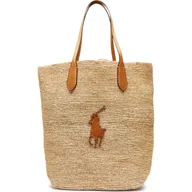 Torebki damskie - POLO RALPH LAUREN Shopperka z dodatkiem skóry - miniaturka - grafika 1