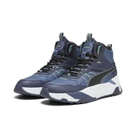 Sneakersy męskie - Męskie Sneakersy PUMA TRINITY MID HYBRID L 39398501 – Niebieski - miniaturka - grafika 1