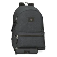 Torby na laptopy - Pepe Jeans Aris Evergreen Plecak na laptopa 15,6" z podwójną komorą Denim 31x44x17,5 cm Poliester by Joumma Bags - miniaturka - grafika 1