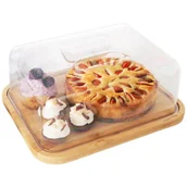 Deski do krojenia - Deska do serwowania drewniana z pokrywką 28x22x11 cm - miniaturka - grafika 1