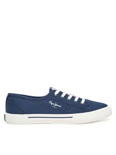 Pepe Jeans Tenisówki Brady Basic W PLS31287 Niebieski - Trampki damskie - miniaturka - grafika 1