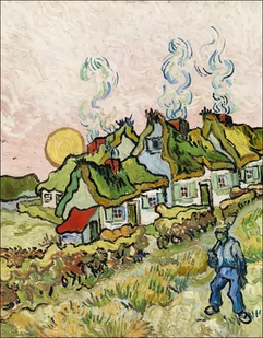 Galeria Plakatu, Plakat, Houses and Figure, Vincent Van Gogh, 61x91,5 cm - Plakaty - miniaturka - grafika 1