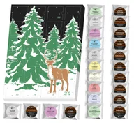 Ozdoby bożonarodzeniowe - DUŻY Kalendarz Adwentowy z kawą i herbatą - 12 kaw + 12 herbat , prezent upominek na mikołaja święta gwiazdkę dla faceta taty mamy męża chłopaka męż.. - miniaturka - grafika 1