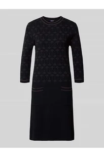 Sukienka o długości do kolan z dzianiny z mieszanki wiskozy z rękawem o dł. 3/4 - Joop! - Sukienki - miniaturka - grafika 1