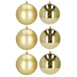 Bombki choinkowe 6 szt. ozdoby świąteczne zestaw 10cm złote - Bombki Bombki choinkowe 6 szt. ozdoby świąteczne zestaw 10cm złote - Bombki - miniaturka - grafika 1