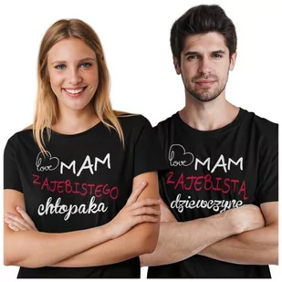 KOSZULKI DLA PAR NA WALENTYNKI PREZENT ZAJEBIŚCI - Walentynki - miniaturka - grafika 1