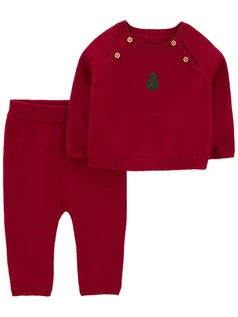 Bluzy i sweterki niemowlęce - carter's 2-częściowy zestaw w kolorze czerwonym - grafika 1