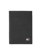 Portfele - Tommy Hilfiger Duży Portfel Męski Th Flag Bifold AM0AM13522 Czarny - miniaturka - grafika 1