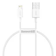 Kable USB - Baseus Superior kabel USB - Lightning 2,4A 0,25 m Biały (CALYS-02) - miniaturka - grafika 1