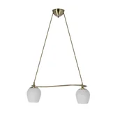 Lampy sufitowe - Dwupunktowa, patynowa lampa wisząca 32-07360 z serii SERANO - miniaturka - grafika 1