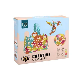 Torba na zakupy do samodzielnego wykonania z konstrukcyjnych klocków gumowych, klocki elastyczne, zabawka DIY, 6 możliwych opcji budowy - Klocki - miniaturka - grafika 1