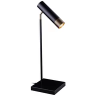 Lampy stojące - Amplex Stojąca LAMPA stołowa EIDO 0351 biurkowa LAMPKA metalowa tuba regulowana patyna czarna 0351 - miniaturka - grafika 1