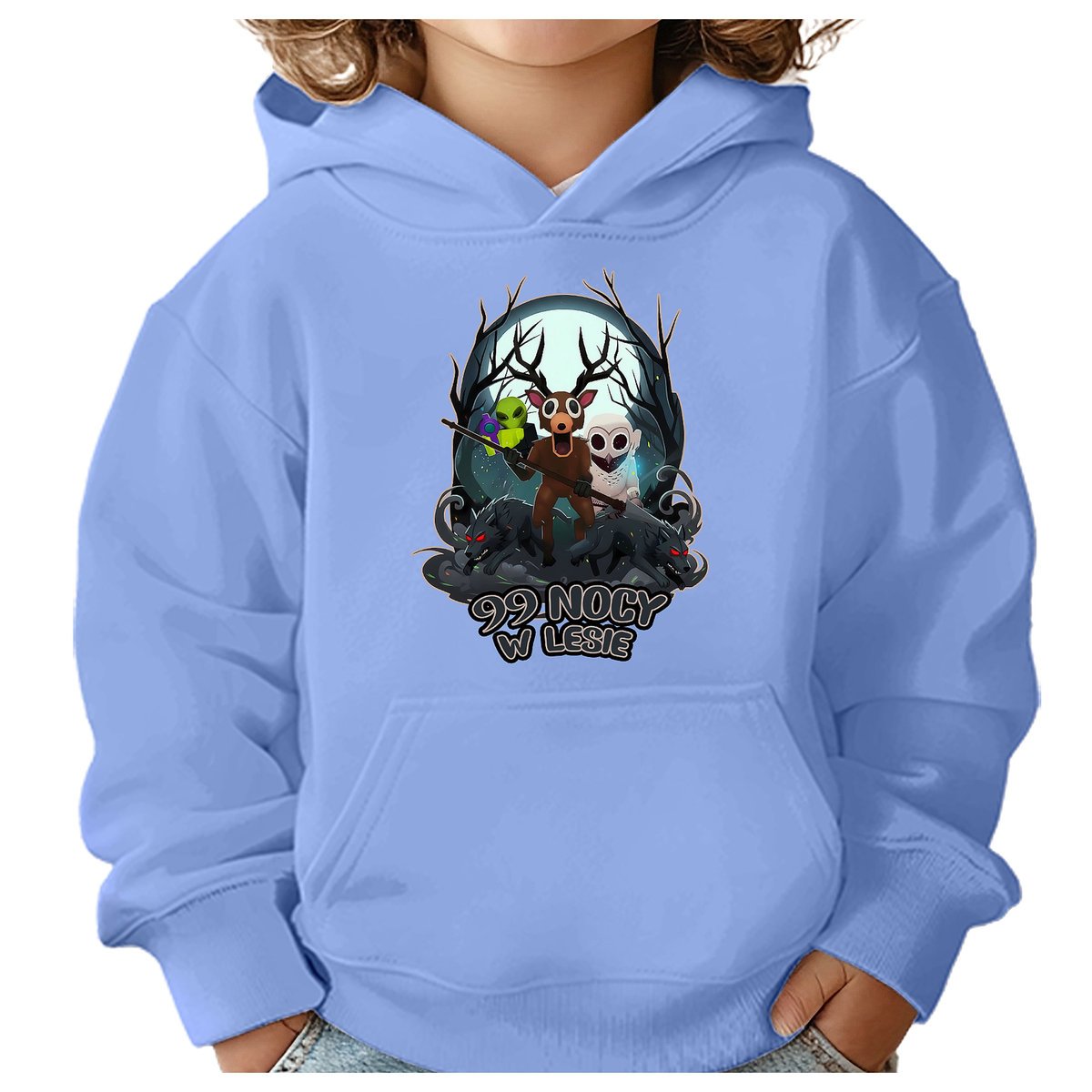 BLUZA DZIECIĘCA Z KAPTUREM 99 NOCY W LESIE ROBLOX 122-128 PREZENT