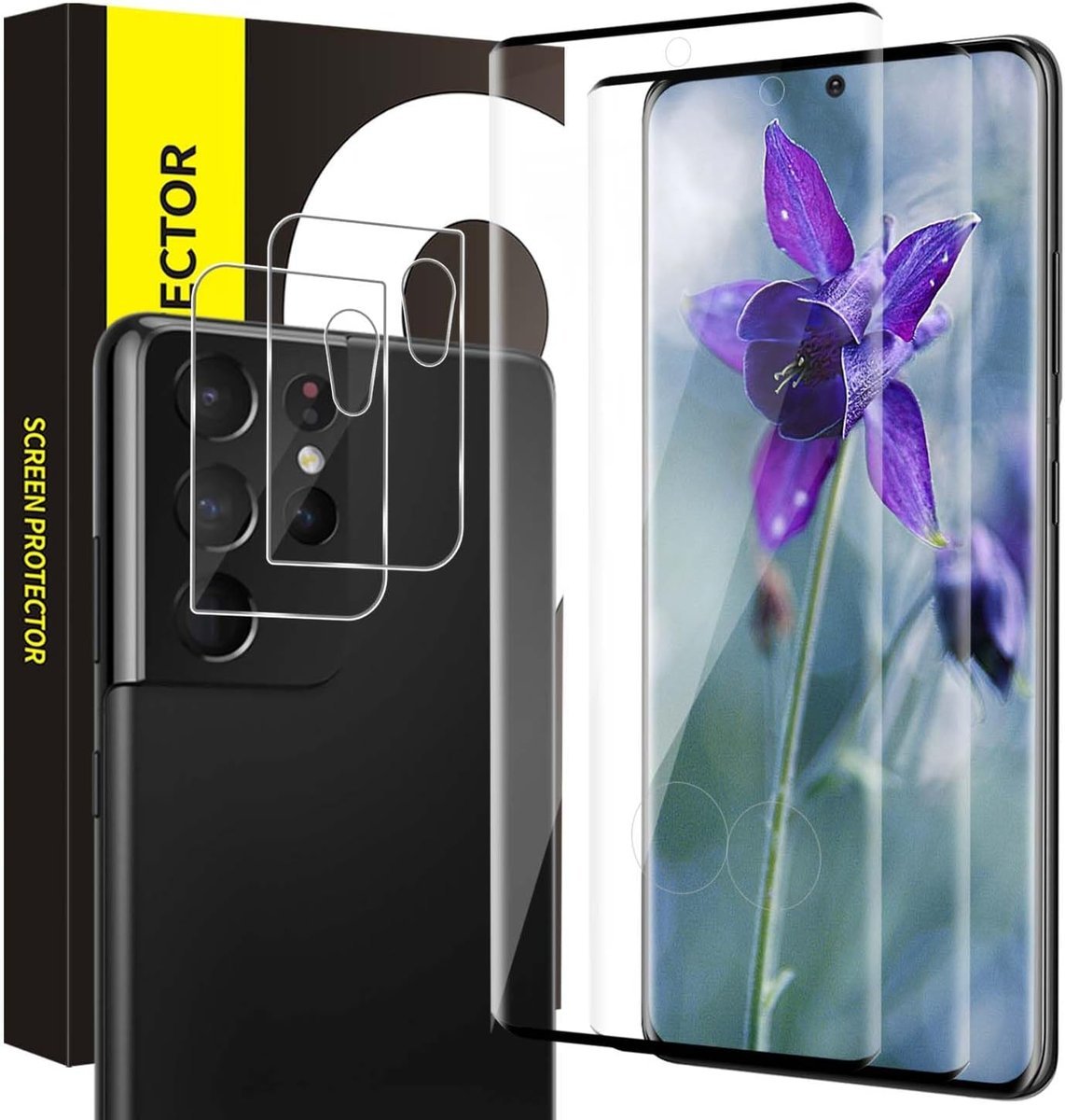 2x SZKŁO HARTOWANE 9H DO SAMSUNG GALAXY S21 ULTRA MOCNE +2x SZKŁO NA APARAT