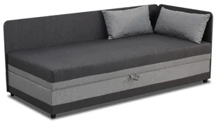 Tapczan łóżko jednoosobowe z pojemnikiem Hirek Eko 80x180 Grafitowe/Szare - Łóżka dla dzieci i młodzieży - miniaturka - grafika 1