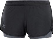 Spodnie sportowe damskie - Salomon Spodenki Agile 2in1 Short W Black/Ebony C12735 - miniaturka - grafika 1