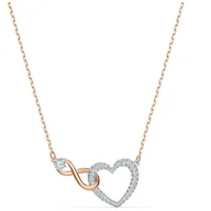 Naszyjniki - Swarovski, Naszyjnik, Infinity Heart, 38 cm - miniaturka - grafika 1