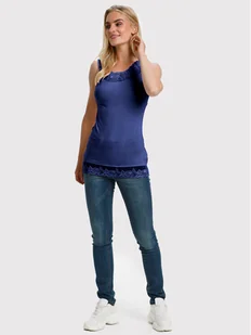 Cream Top Florence 10600385 Granatowy Slim Fit - Koszulki i topy damskie - miniaturka - grafika 1