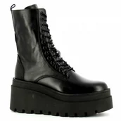 Botki damskie - Czarne trzewiki na platformie CARINII - Carinii - miniaturka - grafika 1