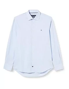 Tommy Hilfiger Męska sukienka koszulowa CL Stretch Mini Gingham RF, jasnoniebieska/biała, 15,5, Jasnoniebieski/biały - Sukienki - miniaturka - grafika 1