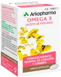 Kwasy tłuszczowe Arkopharma Omega 3 Fish Oil 100 kapsułek (8428148260032) - Suplementy naturalne - miniaturka - grafika 1