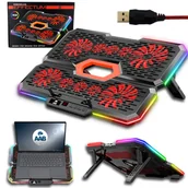 Podkładki chłodzące pod laptopa - AABCOOLING EFFECTUM CICHA PODKŁADKA CHŁODZĄCA POD LAPTOP-a PODSTAWKA DO NOTEBOOK-a RGB 9-17" - miniaturka - grafika 1