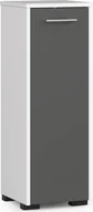 Szafki łazienkowe - Szafka łazienkowa wolnostojąca: jedne drzwiczki, dwie półki, kolor: biały grafitowo-szary, wymiary mebla: szer: 30 cm, wys: 82 cm, gł: 30 cm - miniaturka - grafika 1