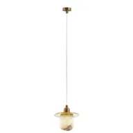 Lampy sufitowe - Volterra lampa wisząca 1xG9 mosiądz P01982BR - miniaturka - grafika 1