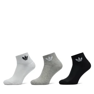 Zestaw 3 par wysokich skarpet unisex adidas Mid Crew IJ5612 Kolorowy - Skarpetki męskie - miniaturka - grafika 1