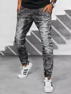 Spodnie męskie - Spodnie męskie jeansowe joggery czarne Dstreet UX3943-XXL - miniaturka - grafika 1