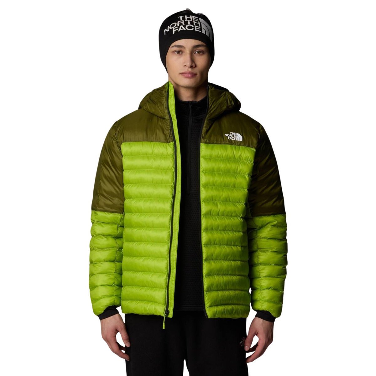 Kurtka męska The North Face Terra pikowana puchowa z kapturem zielona-XL