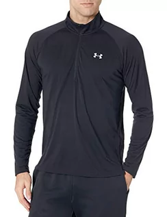Koszulki męskie - Under Armour Under Armour Męska koszulka streaker z suwakiem do połowy długości czarny Black/Black/Reflective (001) XL 1361474-001-X-Large - grafika 1