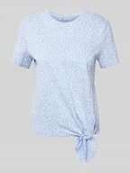Koszulki i topy damskie - T-shirt z wiązanym detalem - miniaturka - grafika 1
