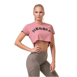 Koszulki sportowe damskie - NEBBIA Koszulka damska Crop Top Fit&Sporty Black S - grafika 1