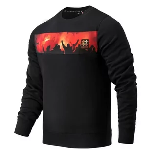 Bluzy sportowe męskie - Extreme Hobby Bluza Crewneck Ultras Flare Czarna - grafika 1