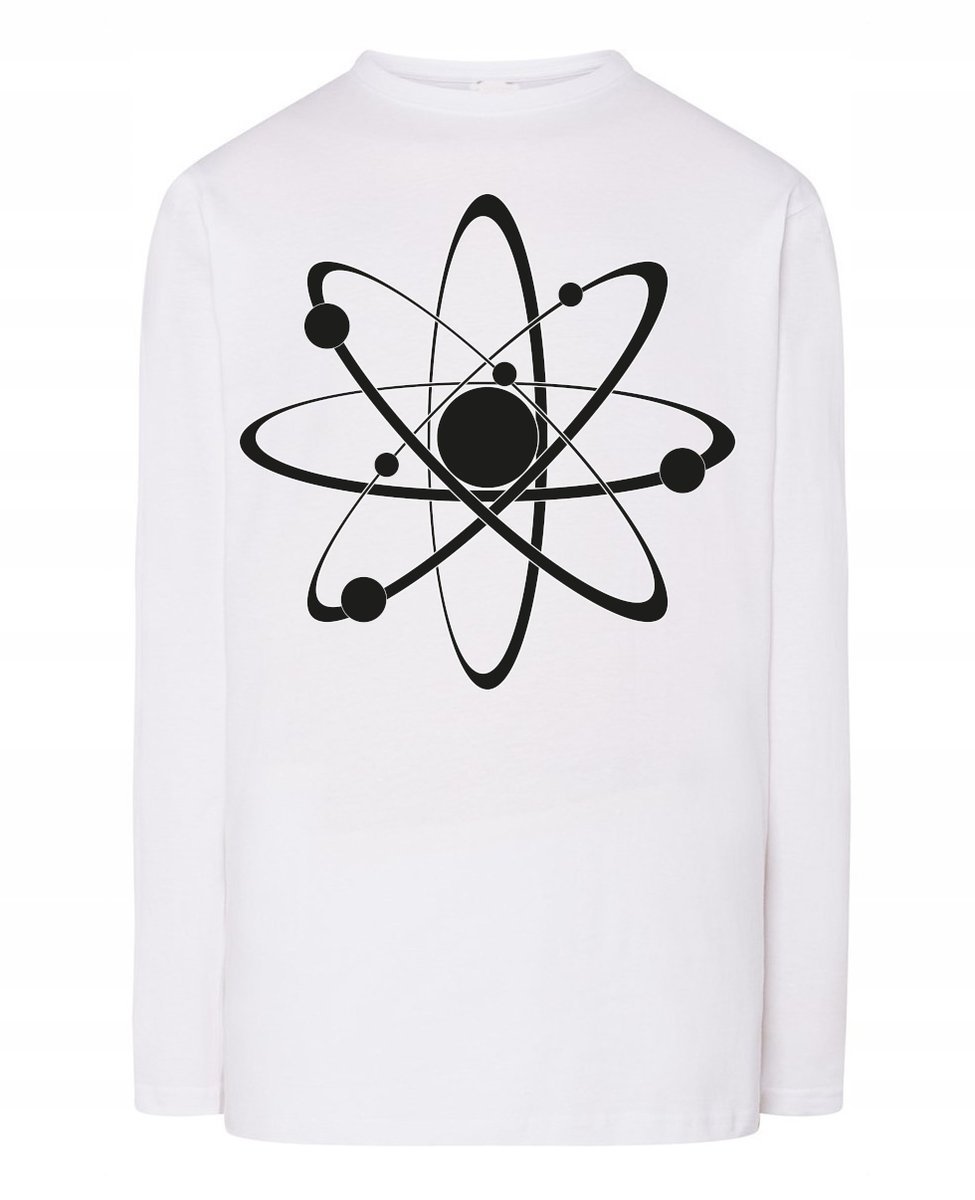 Longsleeve męski fajny nadruk Atom r.L