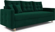 Sofy i kanapy - PETI sofa rozkładana, sofa z funkcją spania i podstawą do spania, sofa rozkładana w kolorze: zielony, tkanina welurowa - miniaturka - grafika 1