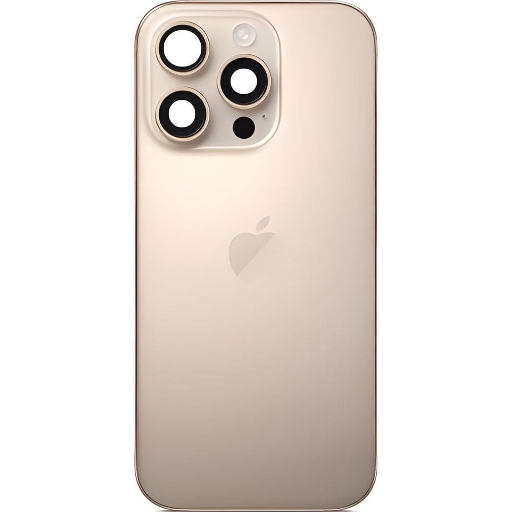 Tylna szyba z ramką, klapka baterii, panel tylny plecki do iPhone 16 Pro, złota