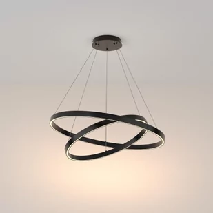 Lampa metalowa wisząca Rim MOD058PL-L74B3K LED 88W obręcze czarne - Lampy sufitowe - miniaturka - grafika 1